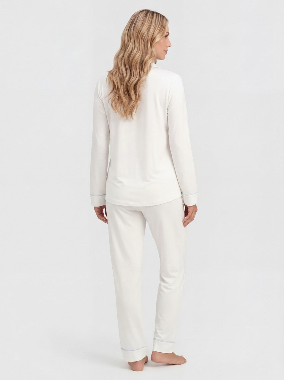 Hvid Bambus Pyjamas