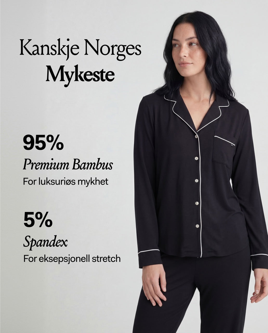 Sort Bambus Pyjamas